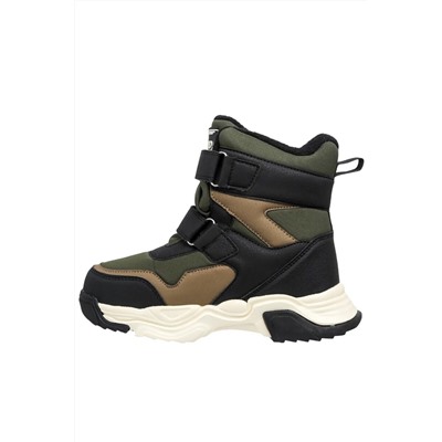 Ботинки зима Indigo Kids 74-0705 A2 черн/хаки