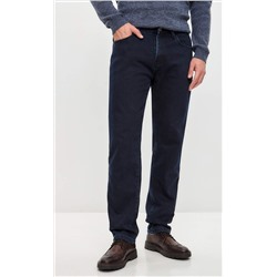 Джинсы мужские утепленные флисом  P121-0152W d.blue