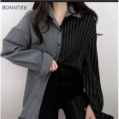 Рубашка в полоску женская