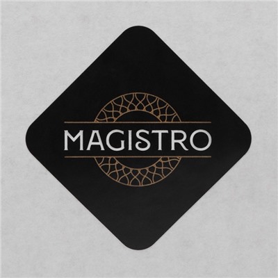 Банка Magistro «Эко», 620 мл, ручка, трубочка, с бамбуковой крышкой, стекло, прозрачная, золотая