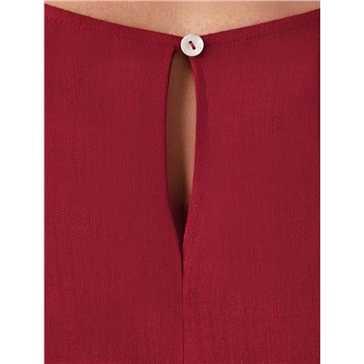 Платье с воланом изо льна с вискозой