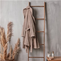 Халат махровый женский SL HOME: Basic «Саббиа», хлопок 100%, коричневый