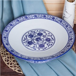 Тортница 35x9 см Гжель / А-100 /уп 6/  АКЦИЯ