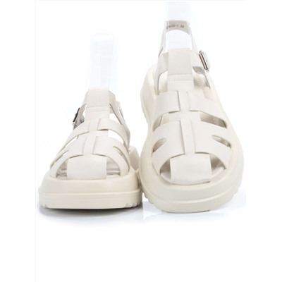 08-PEAG35-1 LT. BEIGE Босоножки женские (натуральная кожа)