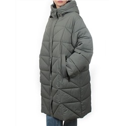 2415 OLIVE Пальто зимнее женское (200 гр. холлофайбер)