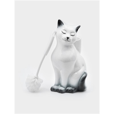 Подставка под ёрш «Кошка» с ёршиком, 20×18×37 см