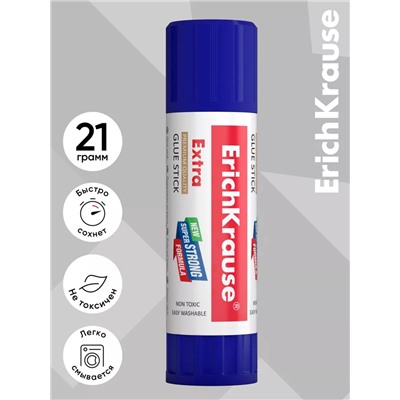 Клей-карандаш, ErichKrause Extra, усиленный, 21 г