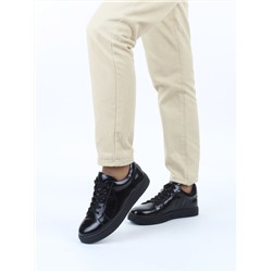 03-C1-1AG BLACK Полуботинки спортивные женские (натуральная кожа)