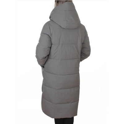 8836 GRAY/GREEN Пальто зимнее женское (150 гр. холлофайбер)