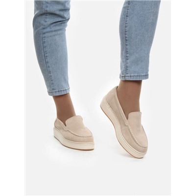 03-5060-5 BEIGE Лоферы женские (натуральная замша)