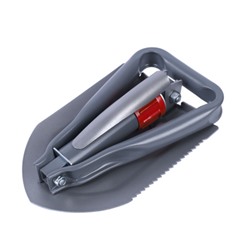 Лопата складная саперная ИРЕМЕЛЬ СПУТНИК-02 тол.1.5мм, дл.58см, лезвие 21x15см, термообр. углерод. сталь, 42-46°HRC, алюм. ручка, чехол/736824/уп12