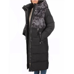 THD-608YC BLACK Пальто зимнее женское (био-пух)