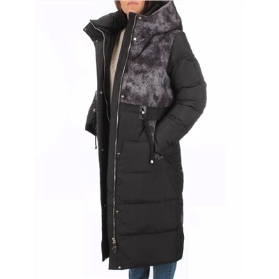 THD-608YC BLACK Пальто зимнее женское (био-пух)
