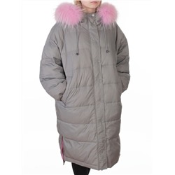 3072 GRAY Пальто зимнее пуховое женское (пух)