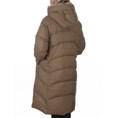 8867 KHAKI Пальто зимнее женское (200 гр. холлофайбер)