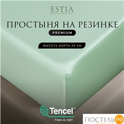 Estia ОРНЕЛЛА ментол Простыня на резинке 160х200+30, 1пр.,тенсель