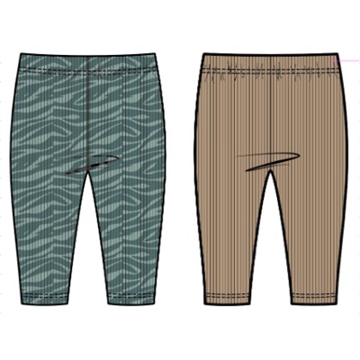 Комплект из 2-х велосипедок, Zebra Blue Surf 16-5106/Gilded Beige 14-1012