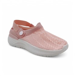 Сабо текстильные F6-7 розовые п/п