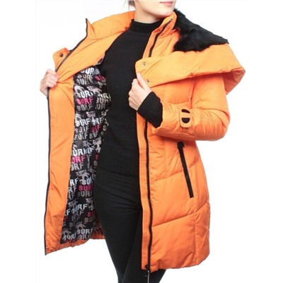 M12-356 ORANGE Пальто зимнее женское (холлофайбер)