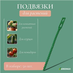 Подвязки для растений, длина 13 см, набор 50 шт., Greengo