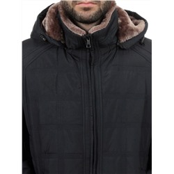 M835 DK. BLUE/BEIGE FUR Куртка мужская зимняя (150 гр. холлофайбер)