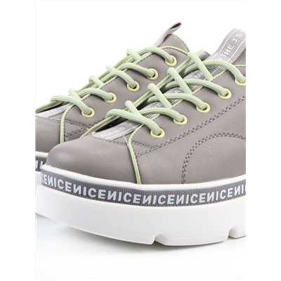 03-M27-25 GRAY Полуботинки женские (натуральная кожа)