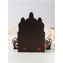 Подставка для кулича и 9 яиц «Белый храм», красная, под кулич: 15.5 см, 25.5×22×25 см