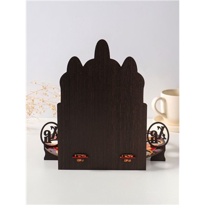 Подставка для кулича и 9 яиц «Белый храм», красная, под кулич: 15.5 см, 25.5×22×25 см