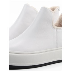 01-XKL24-067R WHITE Ботинки демисезонные женские (натуральная кожа, байка)