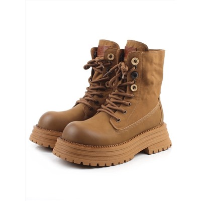 01-A14-2 LT. BROWN Ботинки демисезонные женские (натуральная кожа)