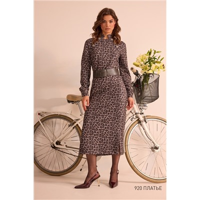 NiV NiV fashion 920 серый-леопард, Платье