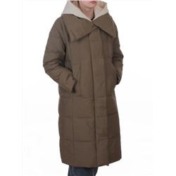 A610 DK. GREEN (KHAKI) Пальто зимнее женское со съемным жилетом (200 гр. био-пух)