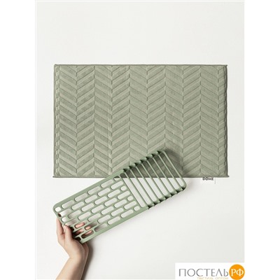 DOME ХОБРО зел. Коврик с подставкой для посуды 38х50 см, 1 пр.