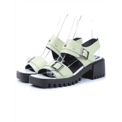 08-7671-18 LT. GREEN Босоножки женские (натуральная кожа)