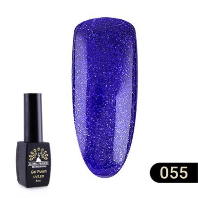Гель лак Global Fashion BLACK ELITE 055, 8 мл