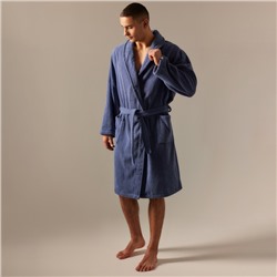 Халат махровый мужской SL HOME: Basic «Ривьера», размер S, хлопок 100%, синий