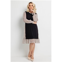 Платье женское  6165/08/Черный, бежевый