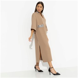 Платье с имитацией карманов, Деловая леди (миндальный)