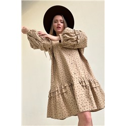 Платье женское  COSY076/01/Бежевый, бордовый