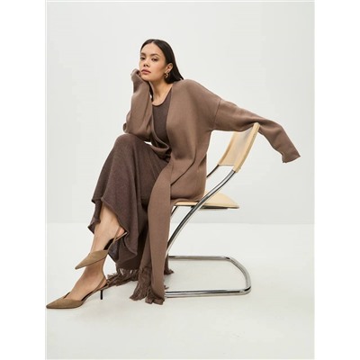 Кардиган с бахромой BEVERLY, Шоколад