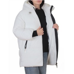 8362 WHITE Куртка зимняя женская оверсайз (200 гр. холлофайбер)