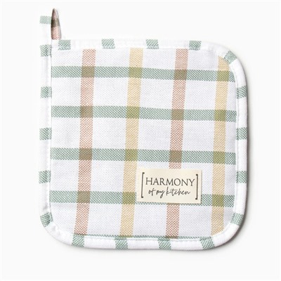 Набор «Этель» Harmony: фартук 60×70 см, прихватка 19×19 см, полотенце 40×73 см, рогожка 186 г/м²