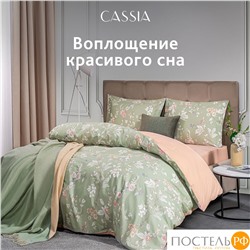 CASSIA АЙЛА Простыня на резинке 160х200+30, 1 пр., хл./сатин розовый