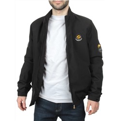 EM25057 BLACK Куртка-бомбер мужская демисезонная (100 гр. синтепон)