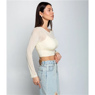 Топ #КТ202 (12), кремовый