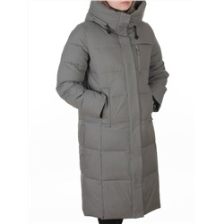 8321 GRAY/GREEN Пальто зимнее женское (200 гр. холлофайбер)
