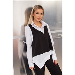 Белая рубашка с длинными рукавами Лояна №1