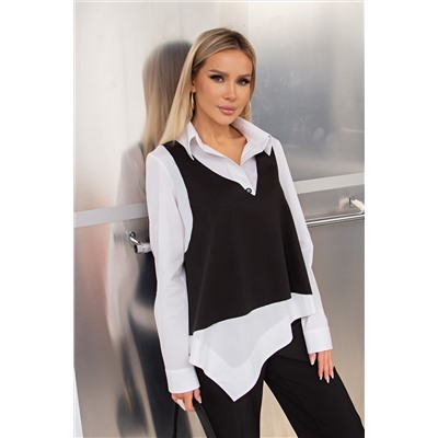 Белая рубашка с длинными рукавами Лояна №1