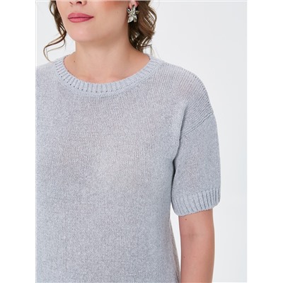 Блуза вязаная светло-серая