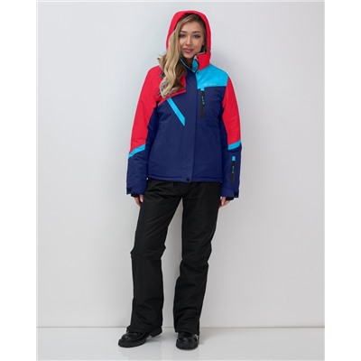 Горнолыжный костюм женский зимний красного цвета 02392Kr